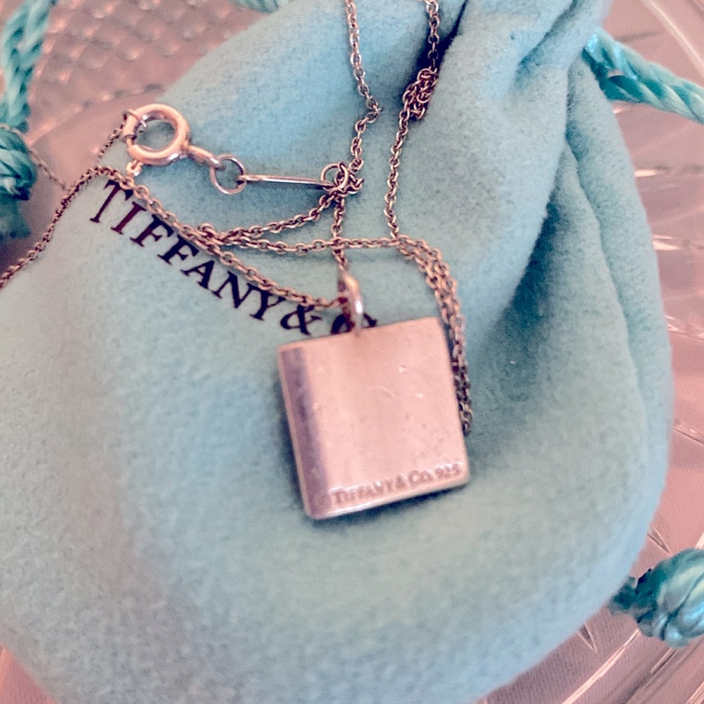 Tiffany & Co New York Notes Square Pendant Necklace - Picture 5 of 9